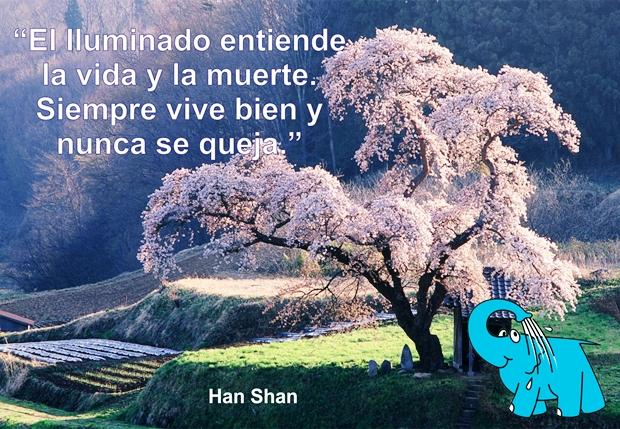 Una Enseñanza de Han Shan sobre La Iluminación, en La Frase del Día del Elefante Azul de Avilés